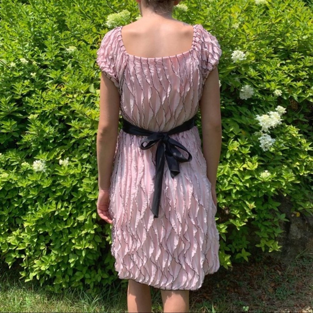 Girl's Pink Ruffle Dress - Picture 2 of 5